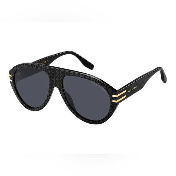 NWT Marc Jacobs Marc Black Aviator Sunglasses - Picture 1 of 2